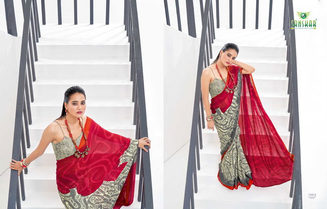 Sanskar Wind 2 Regular Wear Printed Georgette Saree Collection